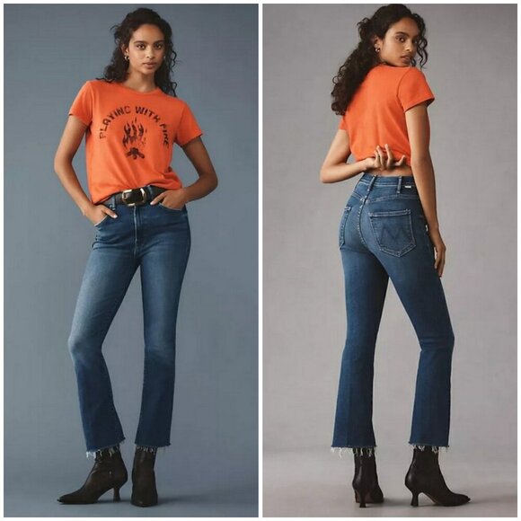 💕MOTHER💕 The Hustler Ankle Fray Jeans ~ Grasping At Straws 31 NWOT - Picture 3 of 16